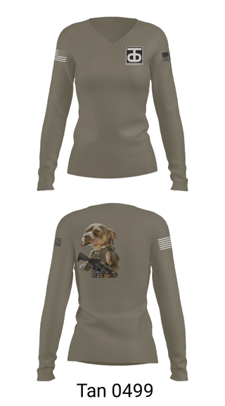 Women's Long Sleeve Vneck Shirt, , Army, Teamtime, Team time, sublimation, custom sports apparel, team uniforms, spirit wear, spiritwear, sports uniforms, custom shirts, team store, custom team store, fundraiser sports, apparel fundraiser