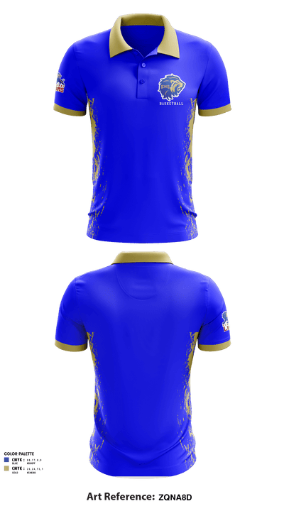Elkhart High School Basketball 35338743 Short Sleeve Performance Polo - 1