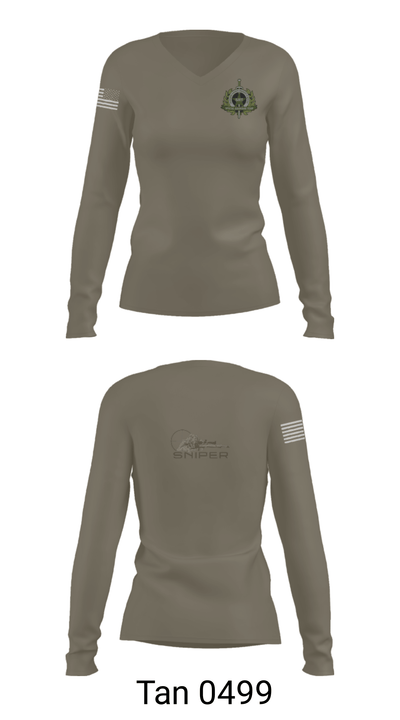 Sniper 66668085 Women's Long Sleeve V-neck Shirt - 41