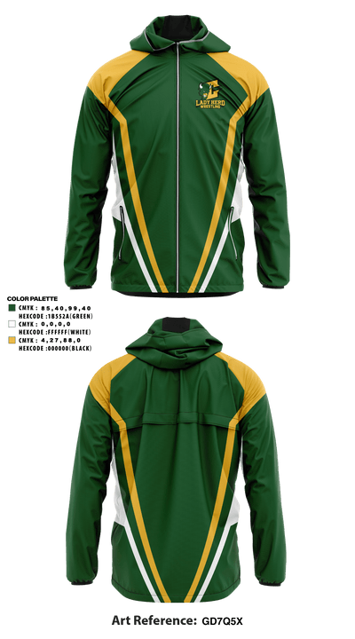 Carlisle High School Wrestling 5191050 Windbreaker - 3