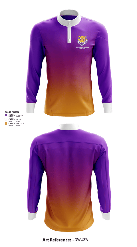 Quarter Zip Jacket, Edward Lee McClain High School Basketball, Women's Basketball, Teamtime, Team time, sublimation, custom sports apparel, team uniforms, spirit wear, spiritwear, sports uniforms, custom shirts, team store, custom team store, fundraiser sports, apparel fundraiser