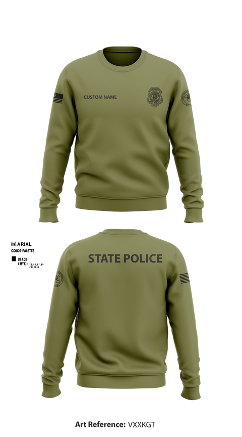 Crew Neck Sweatshirt, , Police, Teamtime, Team time, sublimation, custom sports apparel, team uniforms, spirit wear, spiritwear, sports uniforms, custom shirts, team store, custom team store, fundraiser sports, apparel fundraiser