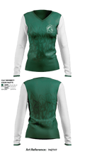 Pinconning Area High School Cheer 85979168 Women's Long Sleeve V-neck Shirt - 1