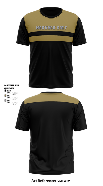 Monarch High School Golf 37810565 Short Sleeve Performance Shirt - 1
