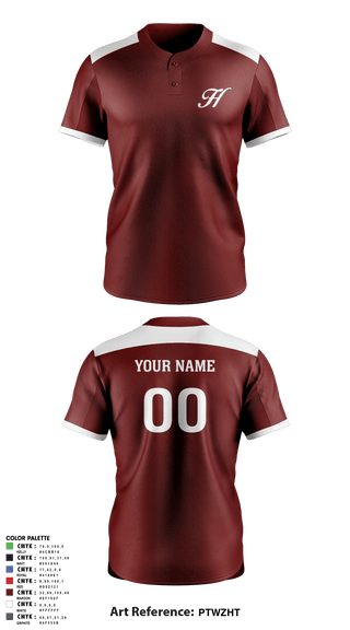 Two Button Softball Jersey, Heights Girls' Softball, Softball, Teamtime, Team time, sublimation, custom sports apparel, team uniforms, spirit wear, spiritwear, sports uniforms, custom shirts, team store, custom team store, fundraiser sports, apparel fundraiser