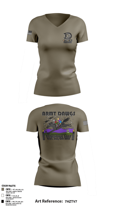 ARMT 4-4 AB 48571947 Women's Short Sleeve V-neck Shirt - 53