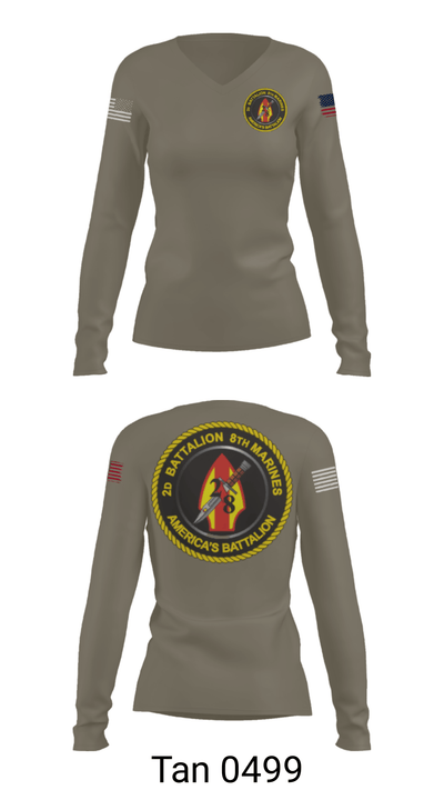 2/8 14118320 Women's Long Sleeve V-neck Shirt - 41