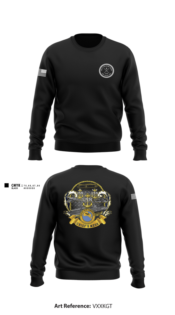 Crew Neck Sweatshirt, CNATTU New River, Navy, Teamtime, Team time, sublimation, custom sports apparel, team uniforms, spirit wear, spiritwear, sports uniforms, custom shirts, team store, custom team store, fundraiser sports, apparel fundraiser
