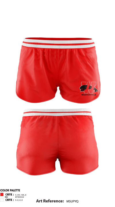 Weathersfield Middle School Cheer 54500777 Women's Shorts - 1