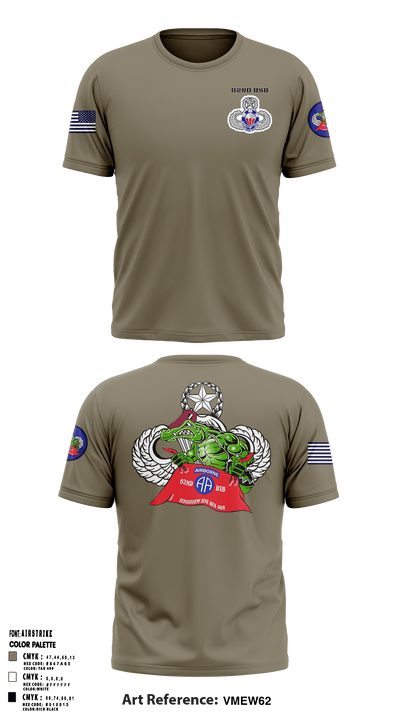 82nd BSB 82nd ABN DIV 96465842 Short Sleeve Performance Shirt - 6