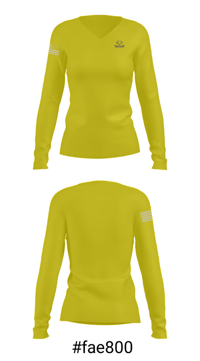 Anson Jones Middle School Volleyball 86827559 Women's Long Sleeve V-neck Shirt - 20
