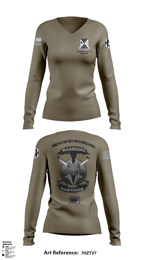 Women's Long Sleeve Vneck Shirt, , Army, Teamtime, Team time, sublimation, custom sports apparel, team uniforms, spirit wear, spiritwear, sports uniforms, custom shirts, team store, custom team store, fundraiser sports, apparel fundraiser