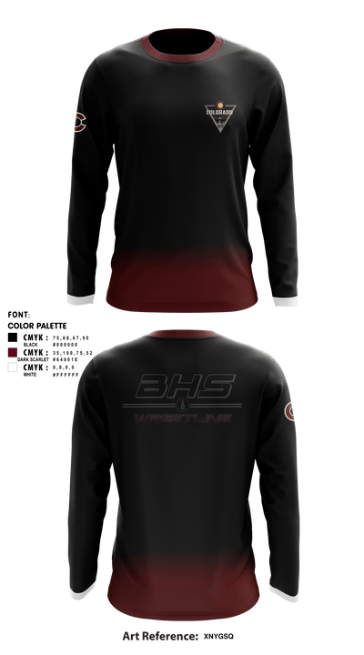 Berthoud High School Spartans 48349950 Long Sleeve Rash Guard Shirt - 1