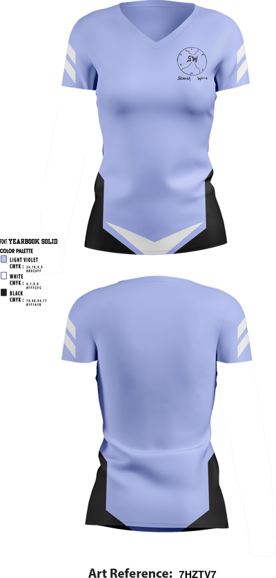 ScoodaWorld 58446216 Women's Short Sleeve V-neck Shirt - 1