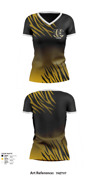 Women's Short Sleeve Vneck Shirt, Ethel High School, Spirit Store, Teamtime, Team time, sublimation, custom sports apparel, team uniforms, spirit wear, spiritwear, sports uniforms, custom shirts, team store, custom team store, fundraiser sports, apparel fundraiser