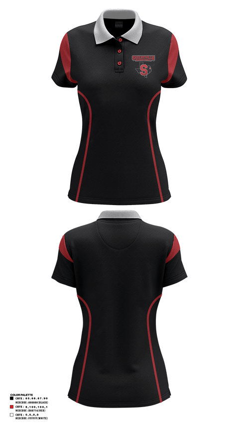 Women's Short Sleeve Performance Polo, Shelbyville High School Basketball, Women's Basketball, Teamtime, Team time, sublimation, custom sports apparel, team uniforms, spirit wear, spiritwear, sports uniforms, custom shirts, team store, custom team store, fundraiser sports, apparel fundraiser
