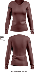 Blackhawks C-TRP 75040368 Women's Long Sleeve V-neck Shirt - 1