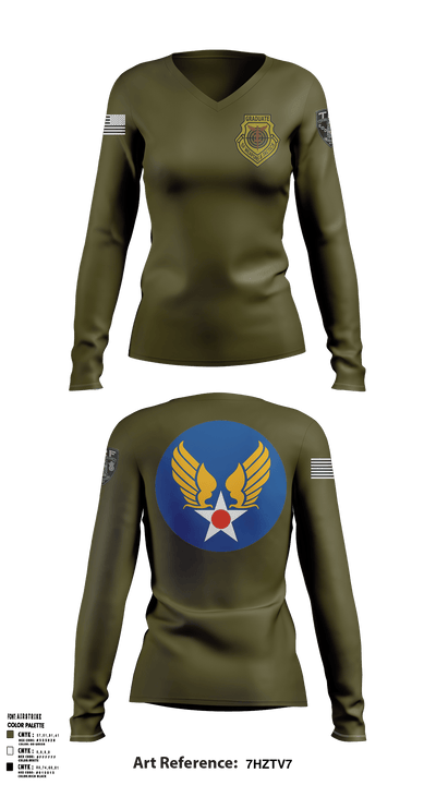 790 Convoy Response Force 2005-2007 37832411 Women's Long Sleeve V-neck Shirt - 1