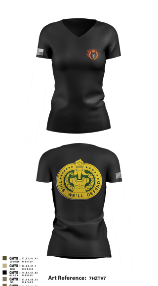 Women's Short Sleeve Vneck Shirt, , Army, Teamtime, Team time, sublimation, custom sports apparel, team uniforms, spirit wear, spiritwear, sports uniforms, custom shirts, team store, custom team store, fundraiser sports, apparel fundraiser