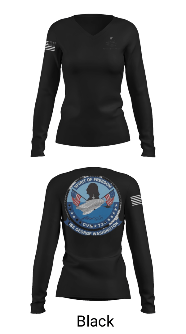 Women's Long Sleeve Vneck Shirt, , Navy, Teamtime, Team time, sublimation, custom sports apparel, team uniforms, spirit wear, spiritwear, sports uniforms, custom shirts, team store, custom team store, fundraiser sports, apparel fundraiser