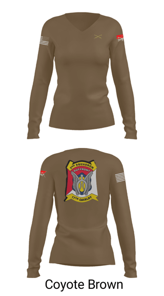 Women's Long Sleeve Vneck Shirt, , Army, Teamtime, Team time, sublimation, custom sports apparel, team uniforms, spirit wear, spiritwear, sports uniforms, custom shirts, team store, custom team store, fundraiser sports, apparel fundraiser