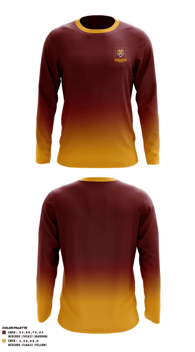 Meade High School Track 444243 Long Sleeve Performance Shirt - 1