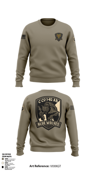 Crew Neck Sweatshirt, , Army, Teamtime, Team time, sublimation, custom sports apparel, team uniforms, spirit wear, spiritwear, sports uniforms, custom shirts, team store, custom team store, fundraiser sports, apparel fundraiser