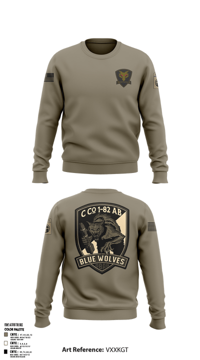 C/1-82 AB Bluewolves 72961679 Crew Neck Sweatshirt - 12