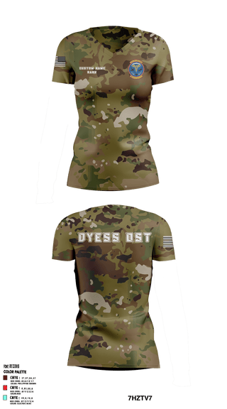 Women's Short Sleeve Vneck Shirt, Dyess AFB Operational Support Team, Air Force, Teamtime, Team time, sublimation, custom sports apparel, team uniforms, spirit wear, spiritwear, sports uniforms, custom shirts, team store, custom team store, fundraiser sports, apparel fundraiser