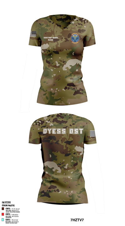 Dyess AFB Operational Support Team 10526750 Women's Short Sleeve V-neck Shirt - 6