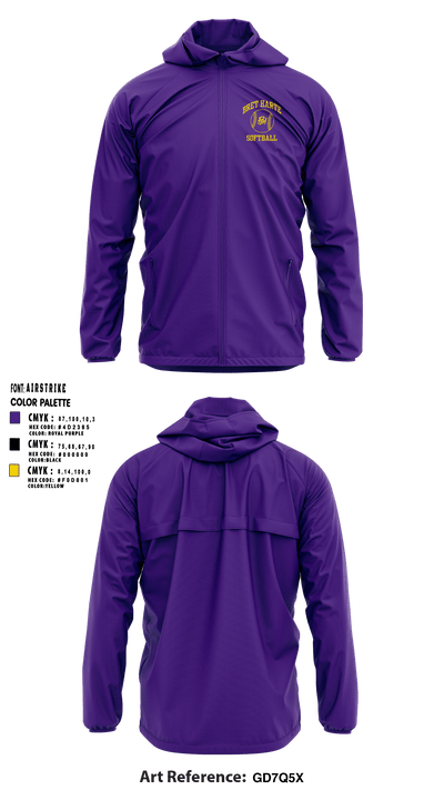 BRET HARTE UNION HIGH SCHOOL SOFTBALL Windbreaker - 8