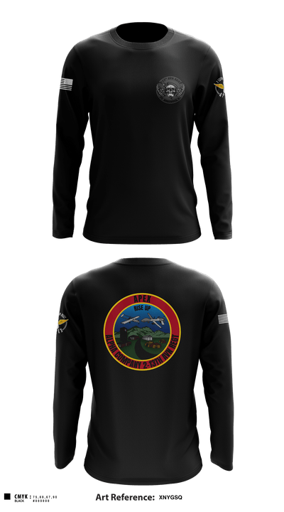 A Co, 2-13th AVN REGT 95713396 Long Sleeve Performance Shirt - 1