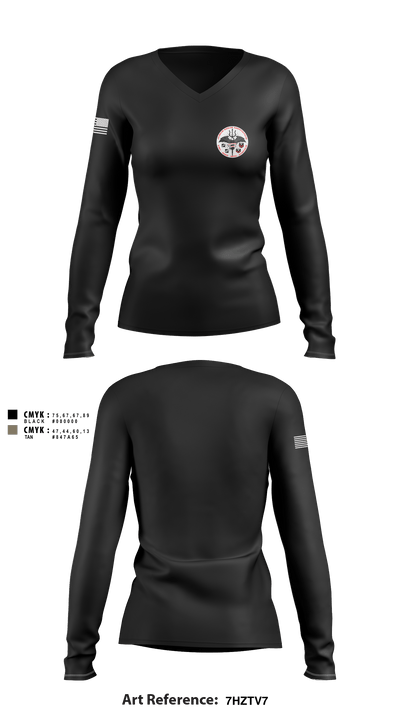 Fleet Weather Center - Norfolk 5316025 Women's Long Sleeve V-neck Shirt - 1