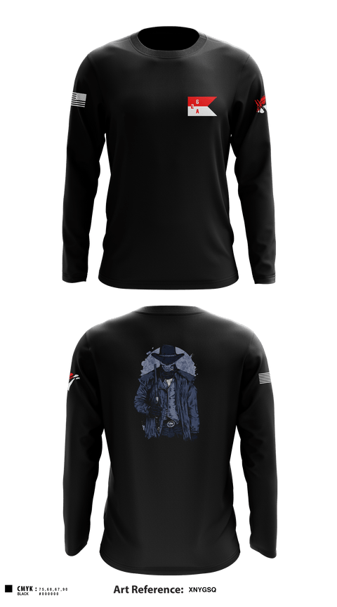 Long Sleeve Performance Shirt, 2-6 Cav A Trp, Army, Teamtime, Team time, sublimation, custom sports apparel, team uniforms, spirit wear, spiritwear, sports uniforms, custom shirts, team store, custom team store, fundraiser sports, apparel fundraiser
