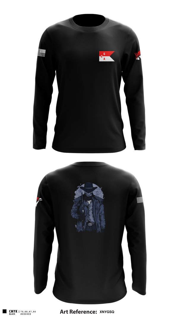 Long Sleeve Performance Shirt, 2-6 Cav A Trp, Army, Teamtime, Team time, sublimation, custom sports apparel, team uniforms, spirit wear, spiritwear, sports uniforms, custom shirts, team store, custom team store, fundraiser sports, apparel fundraiser