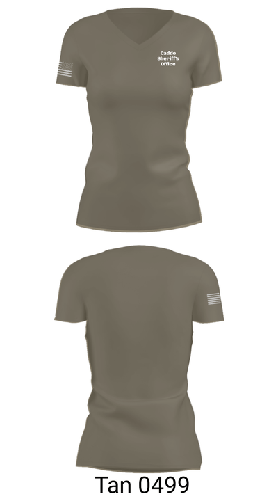 Caddo Sheriff’s Office 62599886 Women's Short Sleeve V-neck Shirt - 36