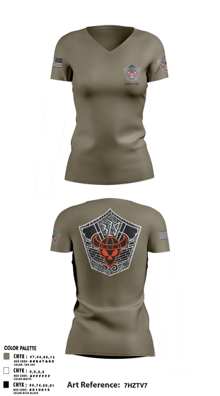 Women's Short Sleeve Vneck Shirt, 329TH CWC, Army, Teamtime, Team time, sublimation, custom sports apparel, team uniforms, spirit wear, spiritwear, sports uniforms, custom shirts, team store, custom team store, fundraiser sports, apparel fundraiser