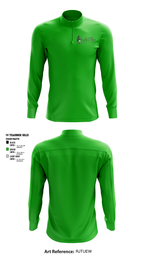 Quarter Zip Jacket, St Pauls Evangelical Lutheran School, Spirit Store, Teamtime, Team time, sublimation, custom sports apparel, team uniforms, spirit wear, spiritwear, sports uniforms, custom shirts, team store, custom team store, fundraiser sports, apparel fundraiser