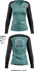 Muchin College Prep 9699574 Women's Long Sleeve V-neck Shirt - 1