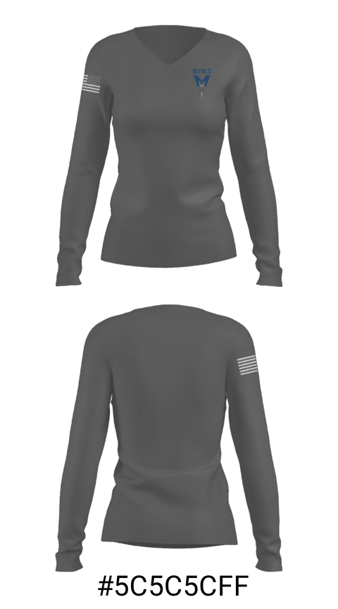 Women's Long Sleeve Vneck Shirt, Menlo College Golf, Golf, Teamtime, Team time, sublimation, custom sports apparel, team uniforms, spirit wear, spiritwear, sports uniforms, custom shirts, team store, custom team store, fundraiser sports, apparel fundraiser