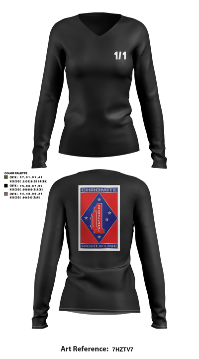 Hades 3421841 Women's Long Sleeve V-neck Shirt - 158