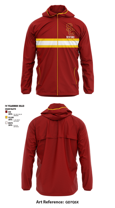 University Of Southern California Diving 38780209 Windbreaker - 2