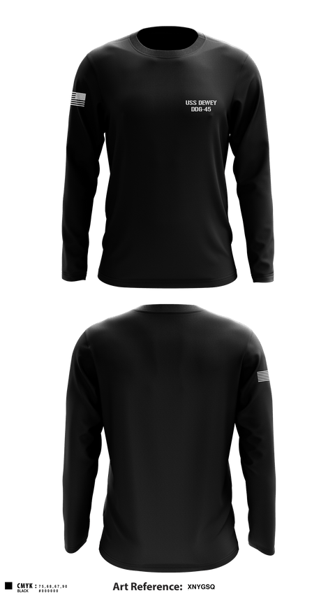 Long Sleeve Performance Shirt, USS DEWEY DDG-45, , Teamtime, Team time, sublimation, custom sports apparel, team uniforms, spirit wear, spiritwear, sports uniforms, custom shirts, team store, custom team store, fundraiser sports, apparel fundraiser