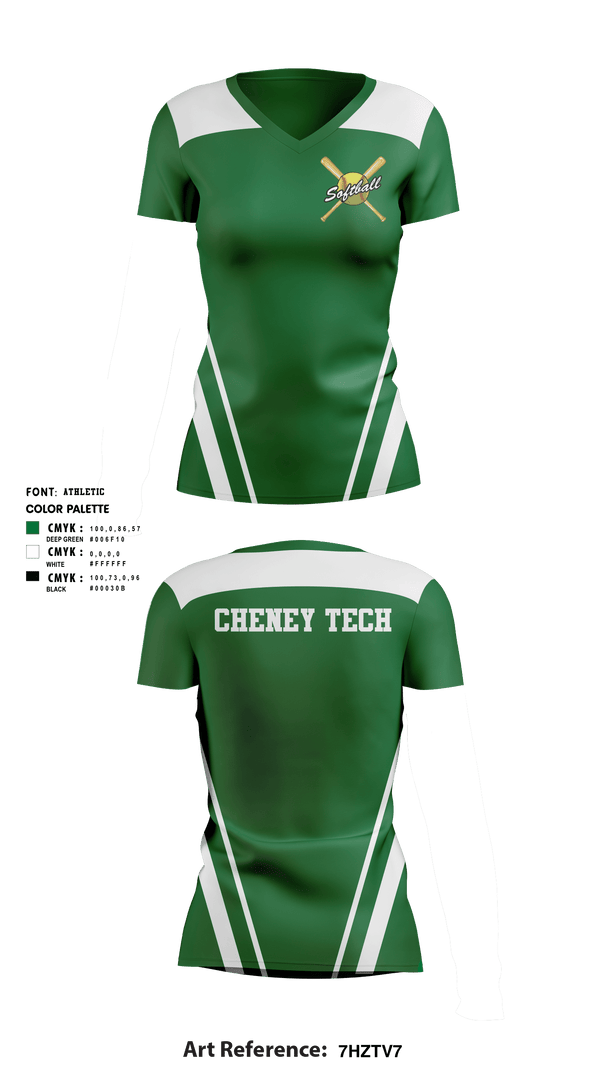 Women's Short Sleeve Vneck Shirt, Cheney Tech, Softball, Teamtime, Team time, sublimation, custom sports apparel, team uniforms, spirit wear, spiritwear, sports uniforms, custom shirts, team store, custom team store, fundraiser sports, apparel fundraiser