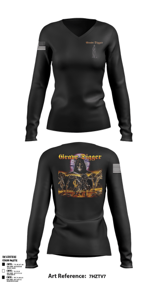 Women's Long Sleeve Vneck Shirt, , Army, Teamtime, Team time, sublimation, custom sports apparel, team uniforms, spirit wear, spiritwear, sports uniforms, custom shirts, team store, custom team store, fundraiser sports, apparel fundraiser