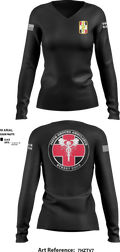 345th MCGA 98196690 Women's Long Sleeve V-neck Shirt - 11