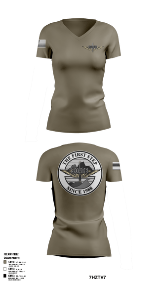 Women's Short Sleeve Vneck Shirt, , Army, Teamtime, Team time, sublimation, custom sports apparel, team uniforms, spirit wear, spiritwear, sports uniforms, custom shirts, team store, custom team store, fundraiser sports, apparel fundraiser
