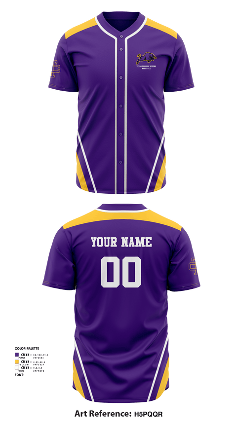 Full Button Baseball Jersey, Texas College Steers, Baseball, Teamtime, Team time, sublimation, custom sports apparel, team uniforms, spirit wear, spiritwear, sports uniforms, custom shirts, team store, custom team store, fundraiser sports, apparel fundraiser