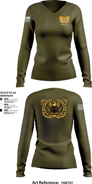 Women's Long Sleeve Vneck Shirt, U11Warrant Officers, Army, Teamtime, Team time, sublimation, custom sports apparel, team uniforms, spirit wear, spiritwear, sports uniforms, custom shirts, team store, custom team store, fundraiser sports, apparel fundraiser