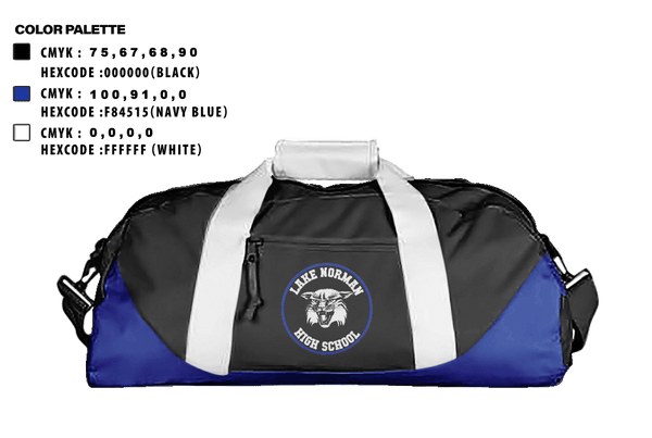 Duffle Bag, Lake Norman High School, Spirit Store, Teamtime, Team time, sublimation, custom sports apparel, team uniforms, spirit wear, spiritwear, sports uniforms, custom shirts, team store, custom team store, fundraiser sports, apparel fundraiser
